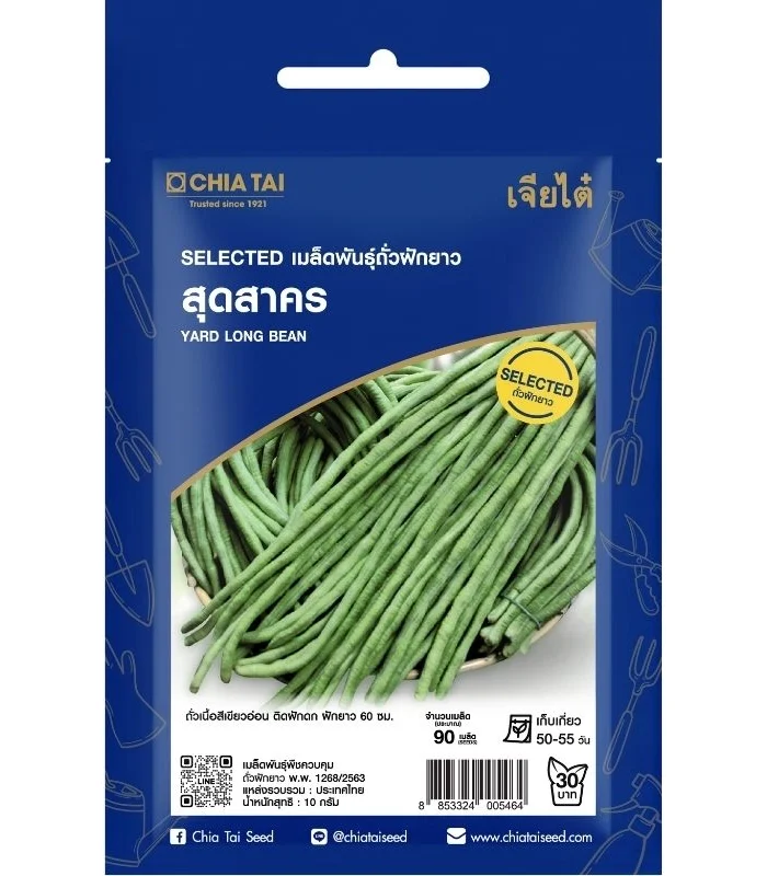 เมล็ดพันธุ์ ถั่วฝักยาว สุดสาคร เจียไต๋